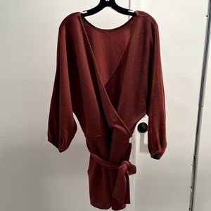 Red sweater dress